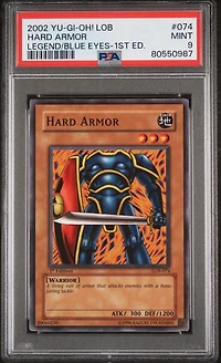 2002 Yu-gi-oh! Lob-legend Of Blue Eyes White Dragon 074 Hard Armor 1st Edition PSA 9