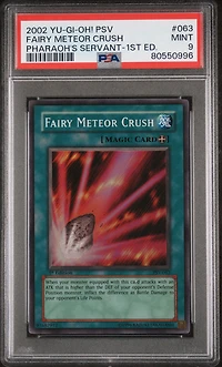 2002 Yu-gi-oh! Psv-pharaoh's Servant 063 Fairy Meteor Crush 1st Edition PSA 9