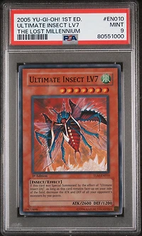 2005 Yu-gi-oh! Tlm-the Lost Millennium En010 Ultimate Insect Lv7 1st Edition PSA 9