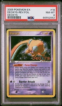 2005 Pokemon Ex Deoxys 18 Deoxys-reverse Foil PSA 8