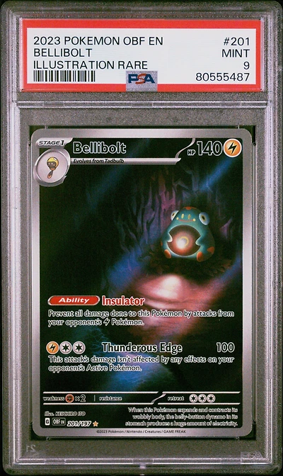 2023 Pokemon Obf En-obsidian Flames 201 Bellibolt Illustration Rare PSA