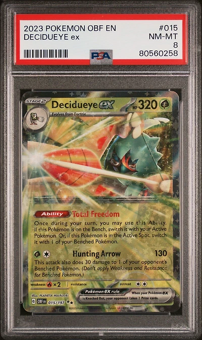 2023 Pokemon Obf En-obsidian Flames 015 Decidueye Ex PSA