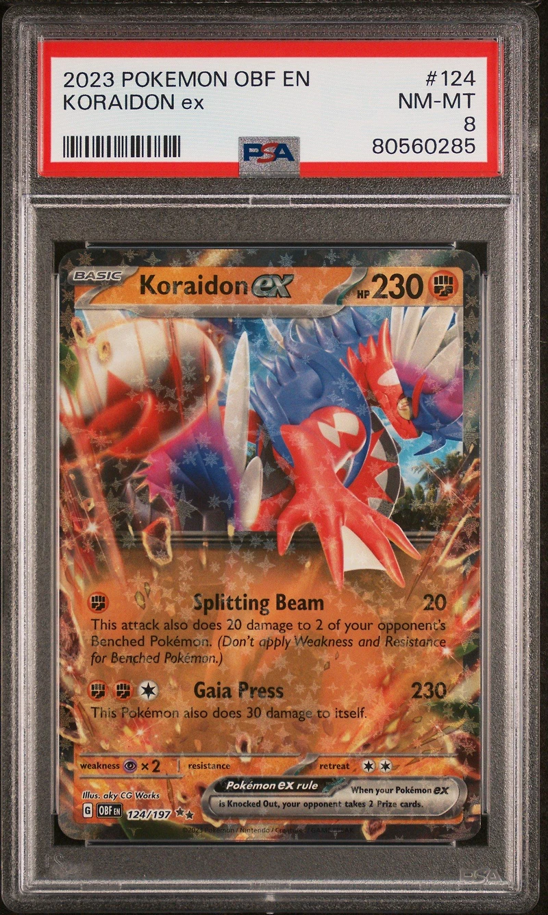 2023 Pokemon Obf En-obsidian Flames 124 Koraidon Ex PSA