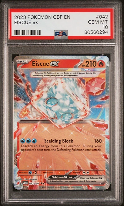 2023 Pokemon Obf En-obsidian Flames Eiscue Ex PSA 10