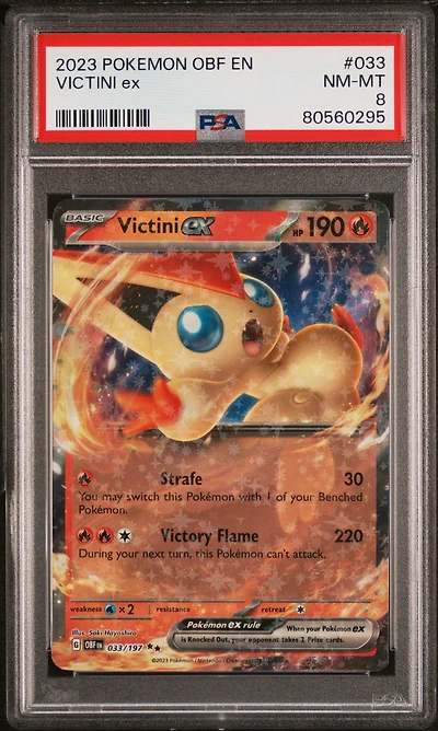 2023 Pokemon Obf En-obsidian Flames 033 Victini Ex PSA