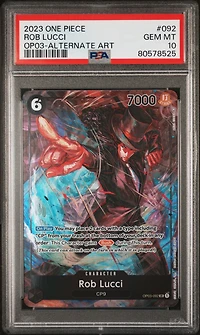 2023 One Piece Op03-pillars Of Strength Rob Lucci Alternate Art PSA 10