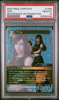 2022 Final Fantasy Resurgence Of Power 120h Tifa PSA 10