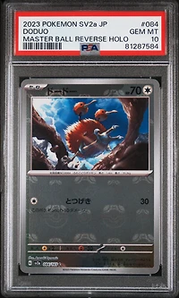 2023 Pokemon Japanese Sv2a-pokemon 151 084 Doduo Master Ball Reverse Holo PSA 10