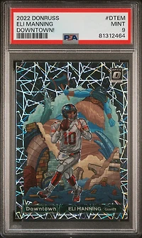 2022 Panini Donruss Downtown Dt-em Eli Manning PSA 9