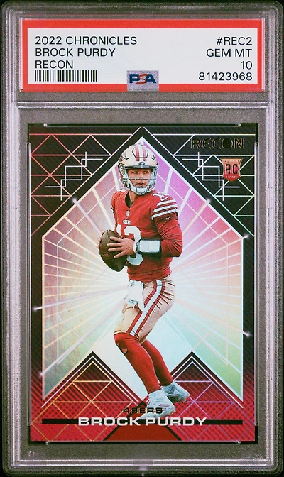 2022 Panini Chronicles Recon Rec2 Brock Purdy PSA 10