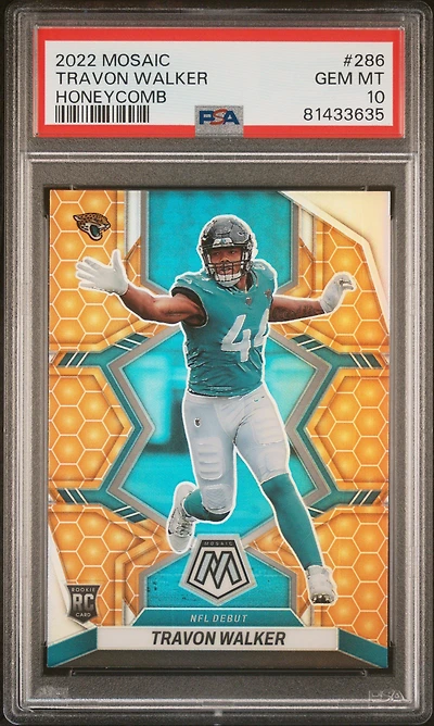 2022 Panini Mosaic 286 Travon Walker Honeycomb PSA 10