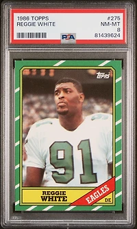 1986 Topps 275 Reggie White PSA 8