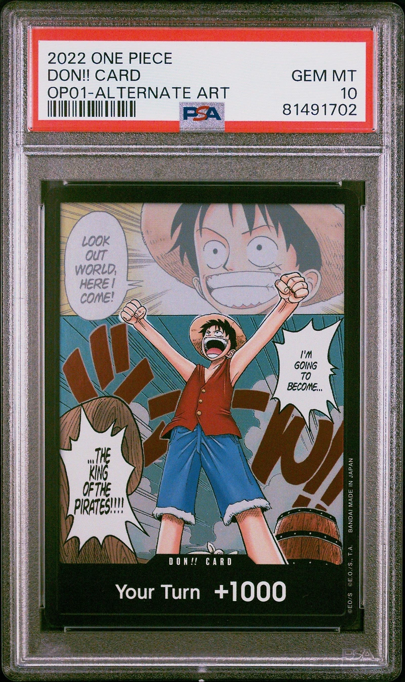 2022 One Piece Op01-romance Dawn Don!! Card Alternate Art PSA 10