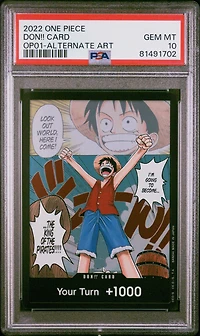 2022 One Piece Op01-romance Dawn Don!! Card Alternate Art PSA 10