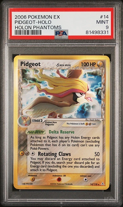 2006 Pokemon Ex Holon Phantoms 14 Pidgeot PSA 9