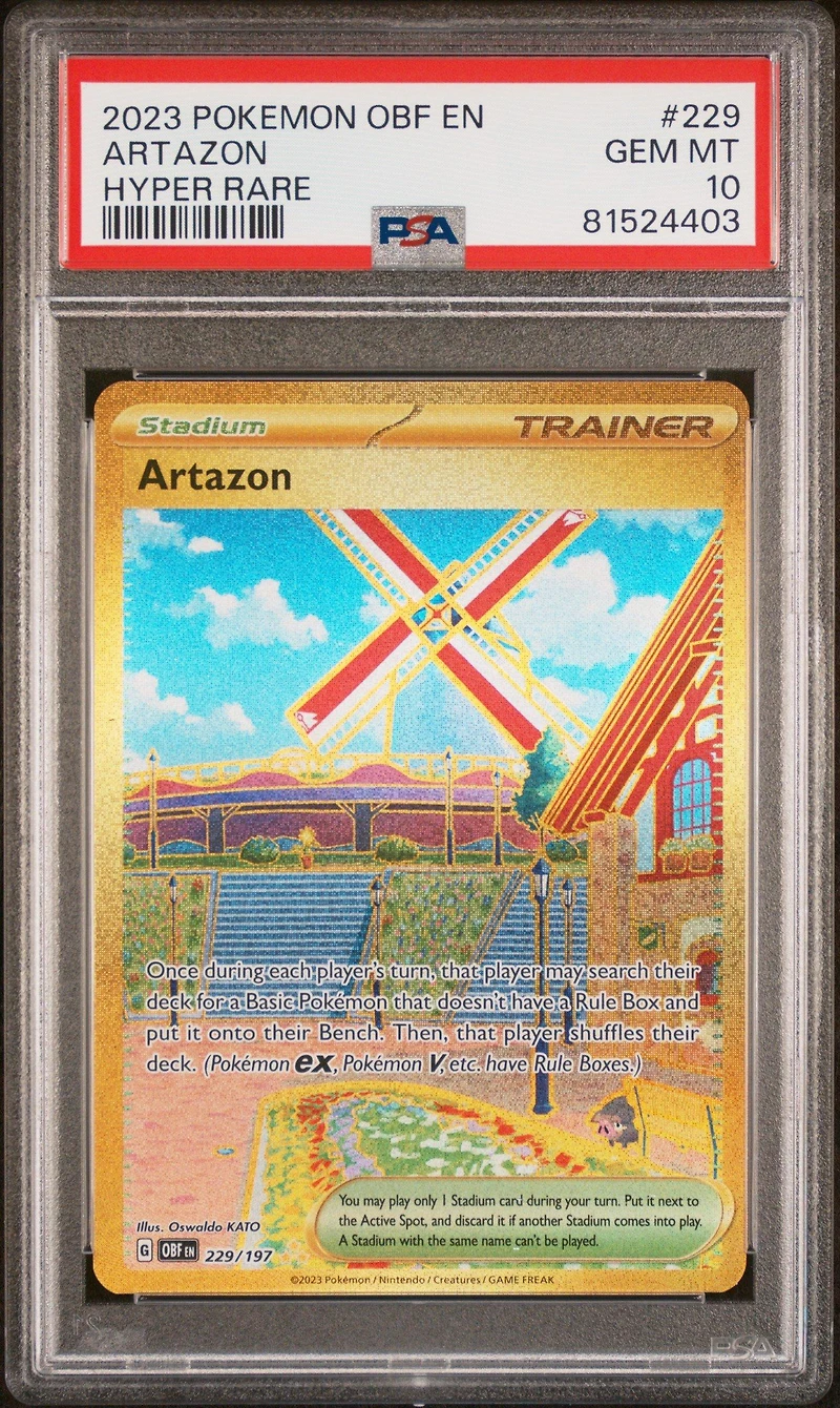 2023 Pokemon Obf En-obsidian Flames 229 Artazon PSA