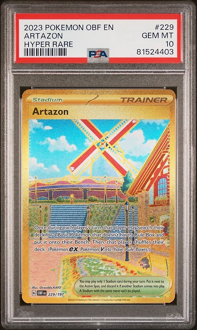2023 Pokemon Obf En-obsidian Flames 229 Artazon PSA