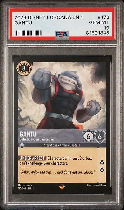 2023 Disney Lorcana En 1-the First Chapter 178 Gantu PSA 10