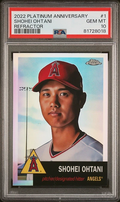 Topps Chrome Platinum Anniversary Shohei Ohtani Refractor PSA 10