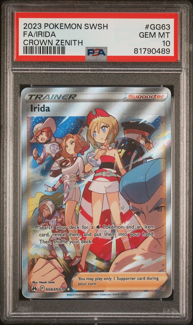2023 Pokemon Sword And Shield Crown Zenith Gg63 Fa/irida PSA 10