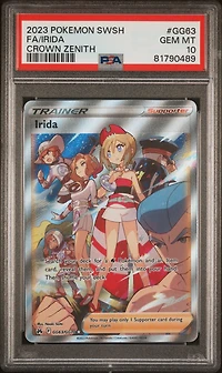 2023 Pokemon Sword And Shield Crown Zenith Gg63 Fa/irida PSA 10