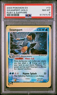 2003 Pokemon Ex Ruby & Sapphire 13 Swampert PSA 8