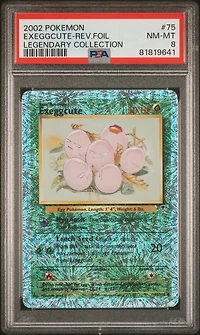 2002 Pokemon Legendary Collection 75 Exeggcute-reverse Foil PSA 8