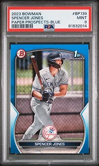 2023 Bowman Paper Prospects Bp139 Spencer Jones Blue PSA 9