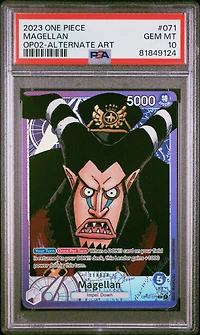 2023 One Piece Paramount War 071 Magellan Alternate Art PSA 10