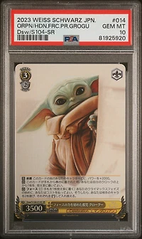 2023 Weiss Schwarz Japanese Disney100 014 Orpn/hdn.frc.pr.grogu PSA 10