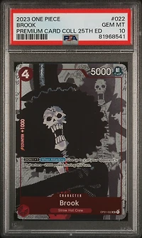 2023 One Piece Premium Bandai Premium Card Collection 25th Edition 022 Brook PSA