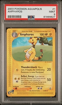 2003 Pokemon Aquapolis 1 Ampharos PSA 9