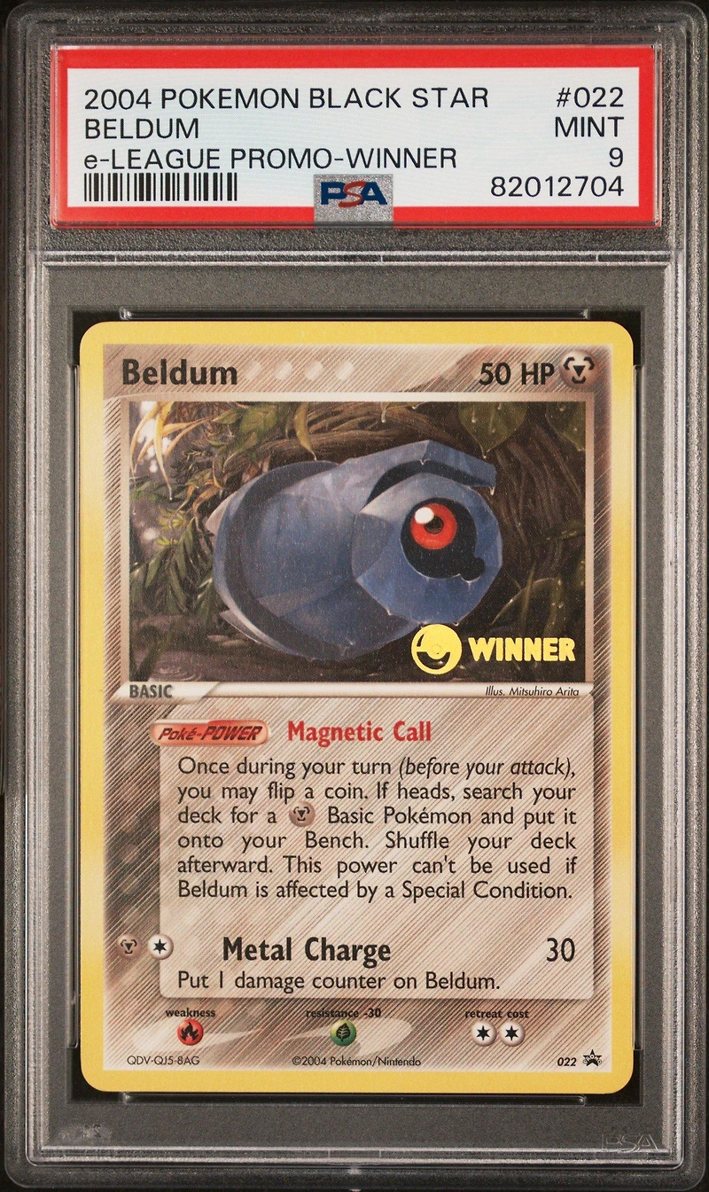2004 Pokemon Black Star Promo 022 Beldum E-league-winner PSA 9