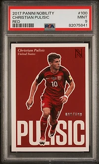 2017 Panini Nobility 100 Christian Pulisic Red PSA 9