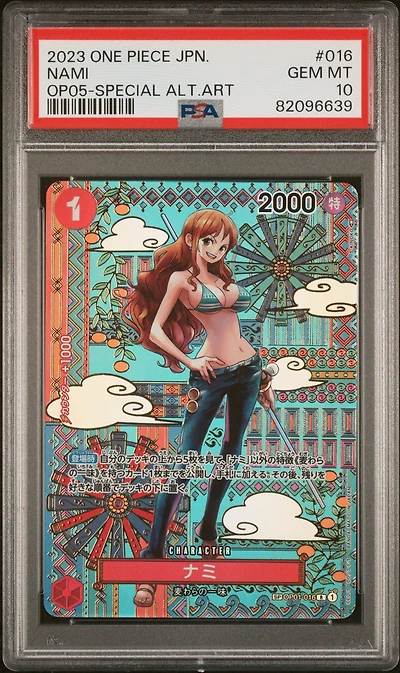 2023 One Piece Japanese Awakening Of The New Era 016 Nami Special Alternate Art PSA 10