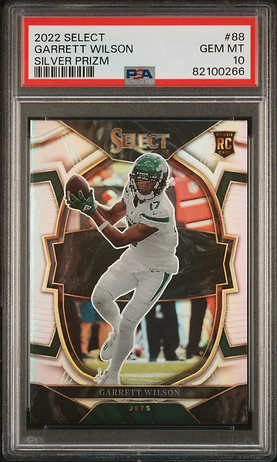 2022 Panini Select 88 Garrett Wilson Silver Prizm PSA 10