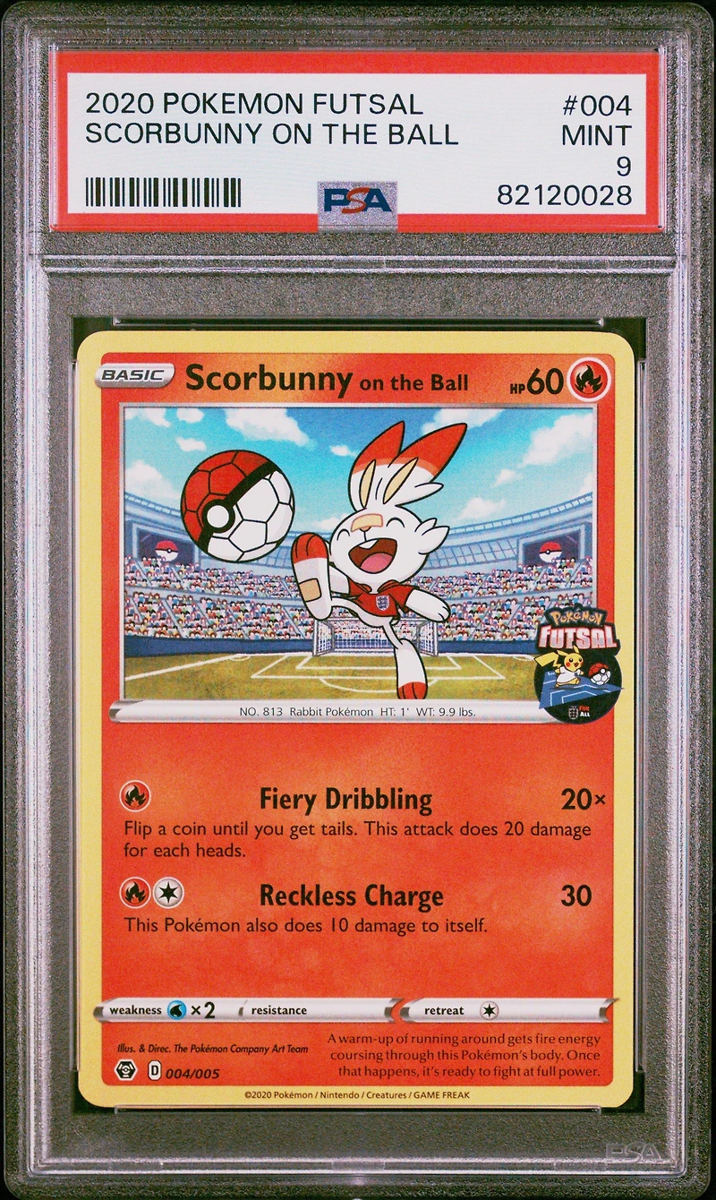 2020 Pokemon Futsal 004 Scorbunny On The Ball PSA