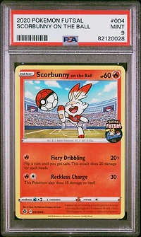 2020 Pokemon Futsal 004 Scorbunny On The Ball PSA