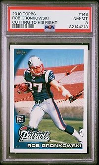 2010 Topps 148 Rob Gronkowski PSA 8