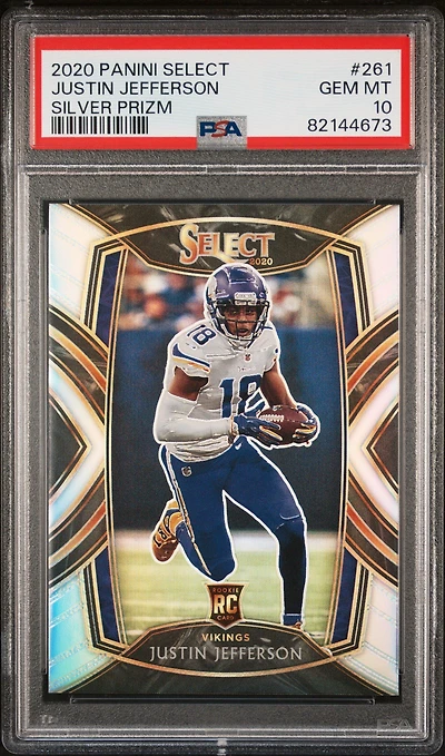 2020 Panini Select 261 Justin Jefferson Silver Prizm PSA 10