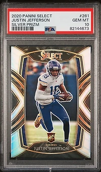 2020 Panini Select 261 Justin Jefferson Silver Prizm PSA 10