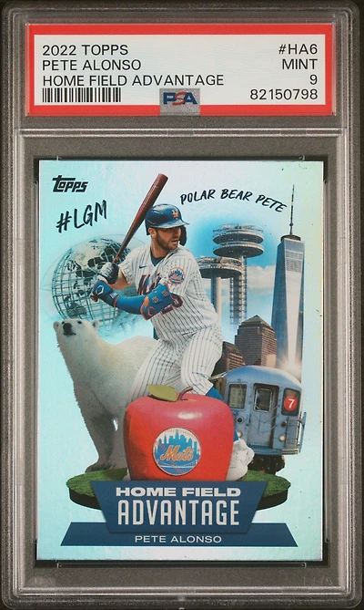 2022 Topps Home Field Advantage Ha6 Pete Alonso PSA 9