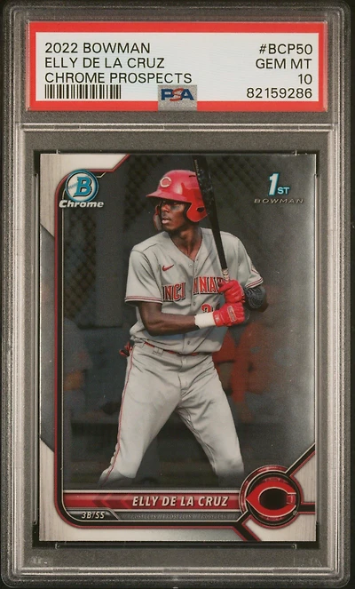 2022 Bowman Chrome Prospects Bcp50 Elly De La Cruz PSA 10