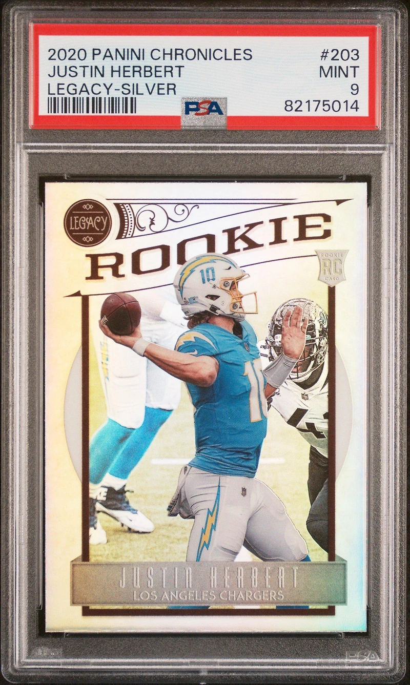 2020 Panini Chronicles Legacy 203 Justin Herbert PSA 9
