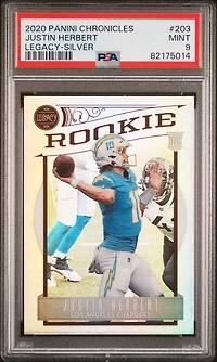 2020 Panini Chronicles Legacy 203 Justin Herbert PSA 9
