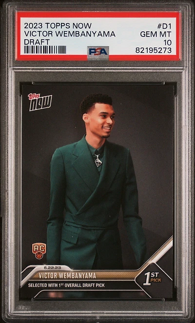 2023 Topps Now Draft D1 Victor Wembanyama PSA