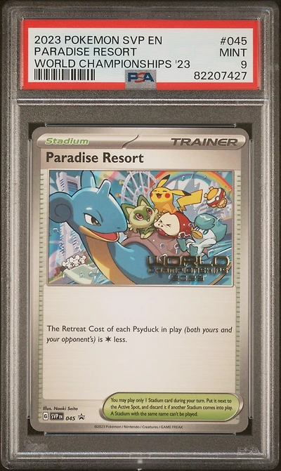 2023 Pokemon Svp En-sv Black Star Promo 045 Paradise Resort World Championships 2023 PSA 9
