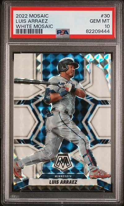 2022 Panini Mosaic 30 Luis Arraez White Mosaic PSA 10