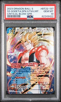 2023 Dragon Ball Super Card Game Series 22 Critical Blow Bt22-137 Ss Gogeta