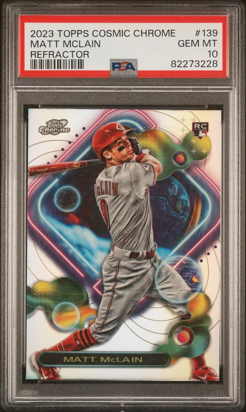 2023 Topps Cosmic Chrome 139 Matt Mclain Refractor PSA 10